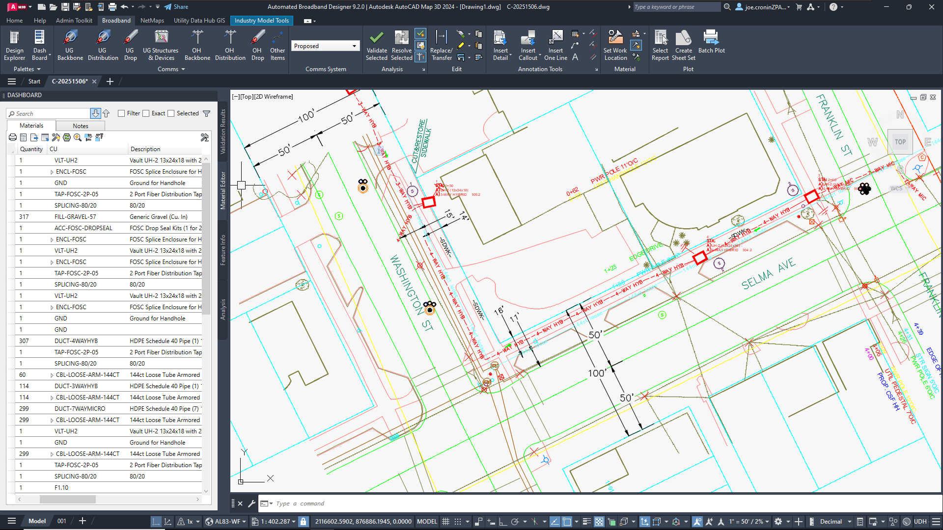 Showcasing Automated Broadband Designer and rich map capabilities.